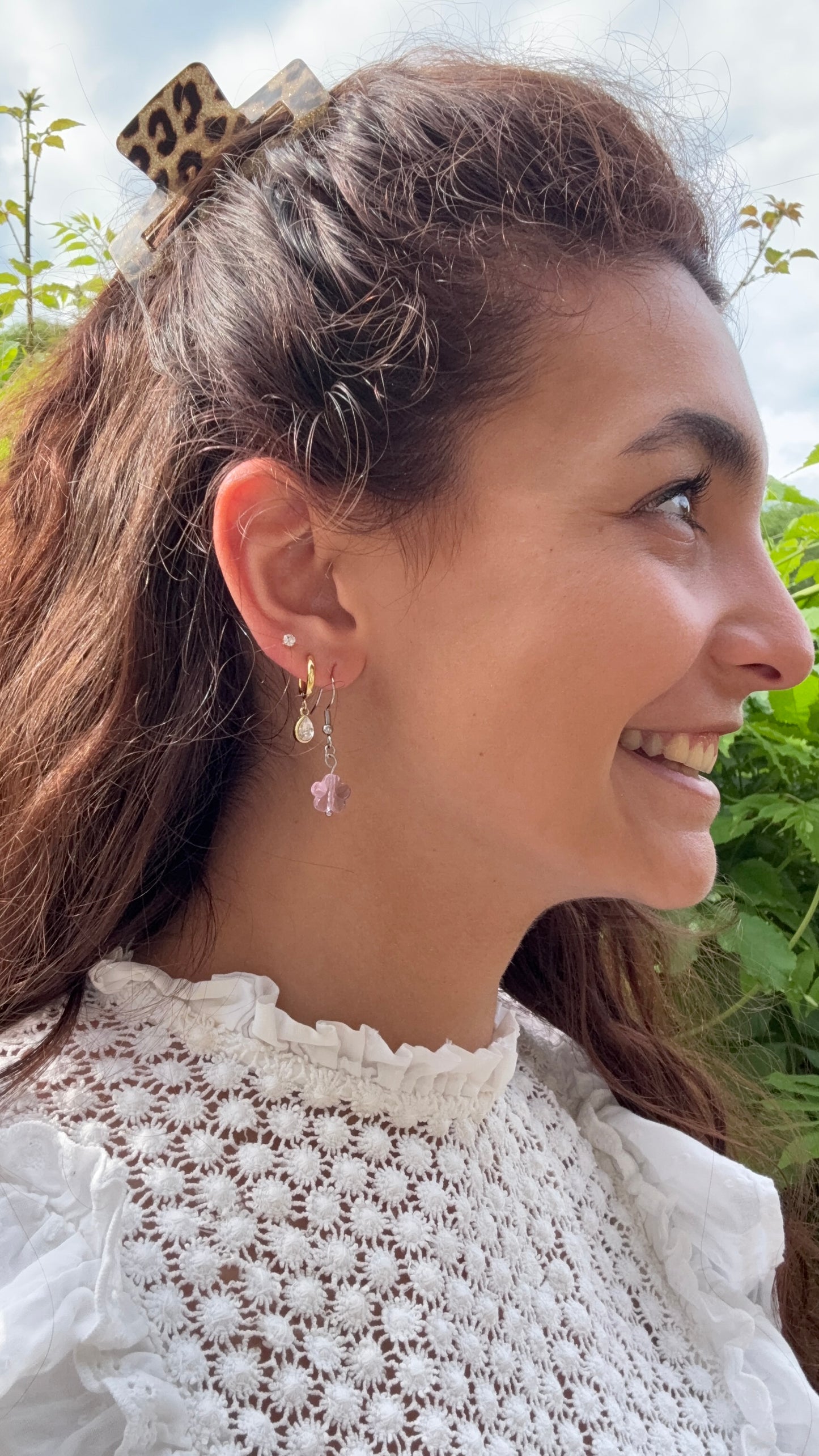 Boucle d’oreille jacqueline argenté