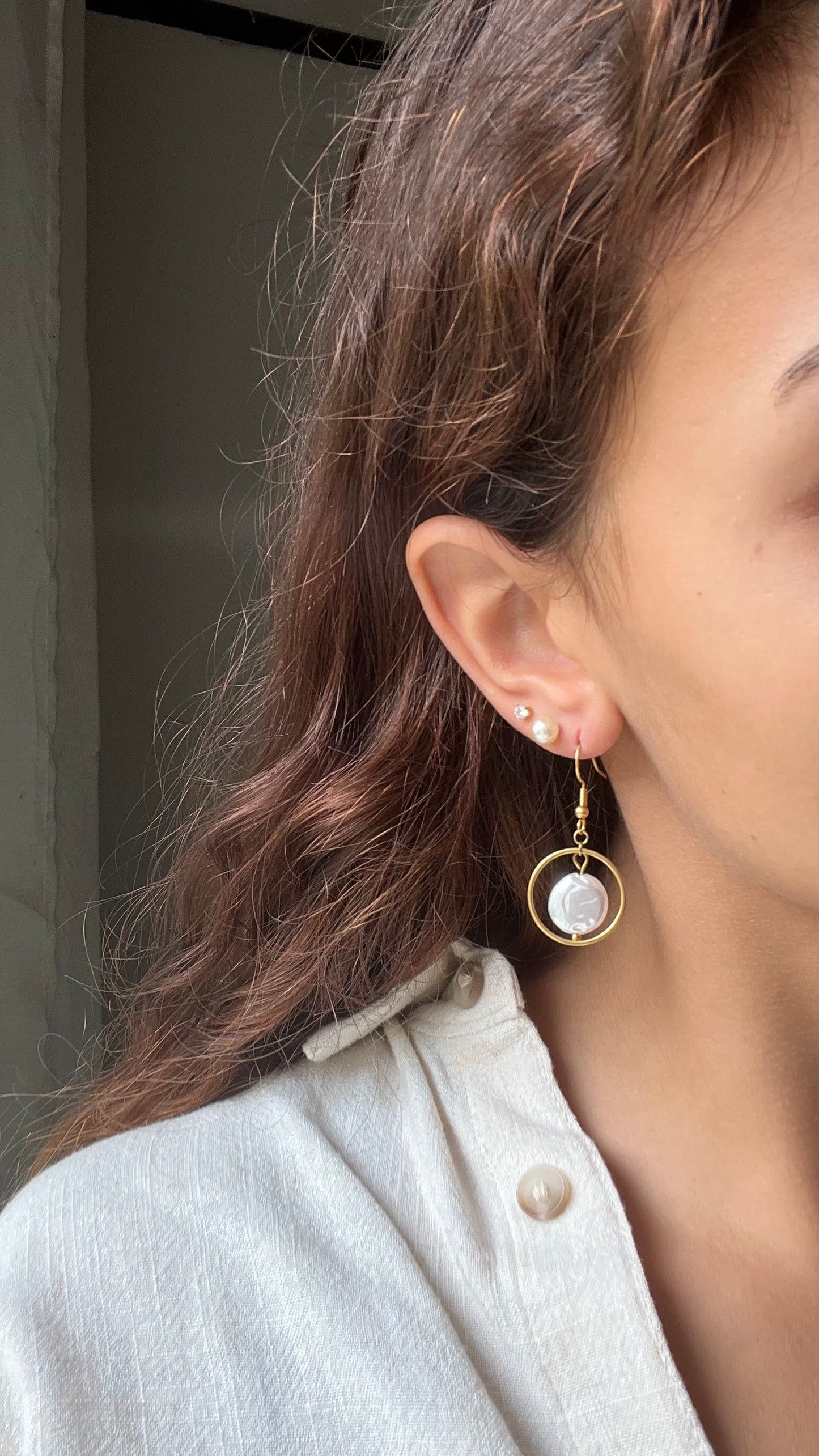 Boucle d’oreille Nacre