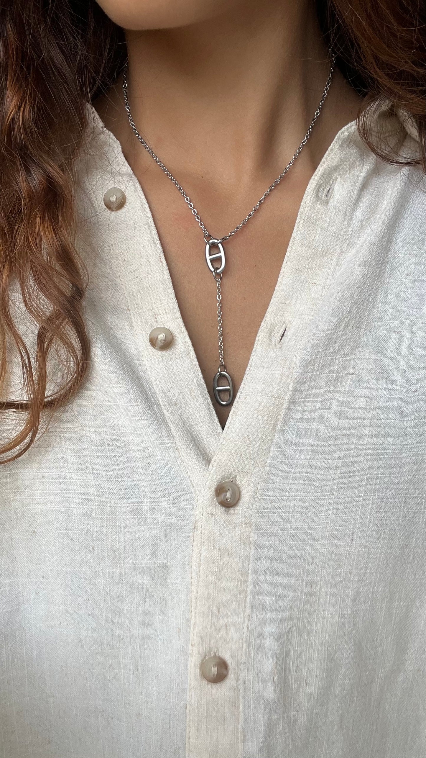 Collier Y Maille Marine