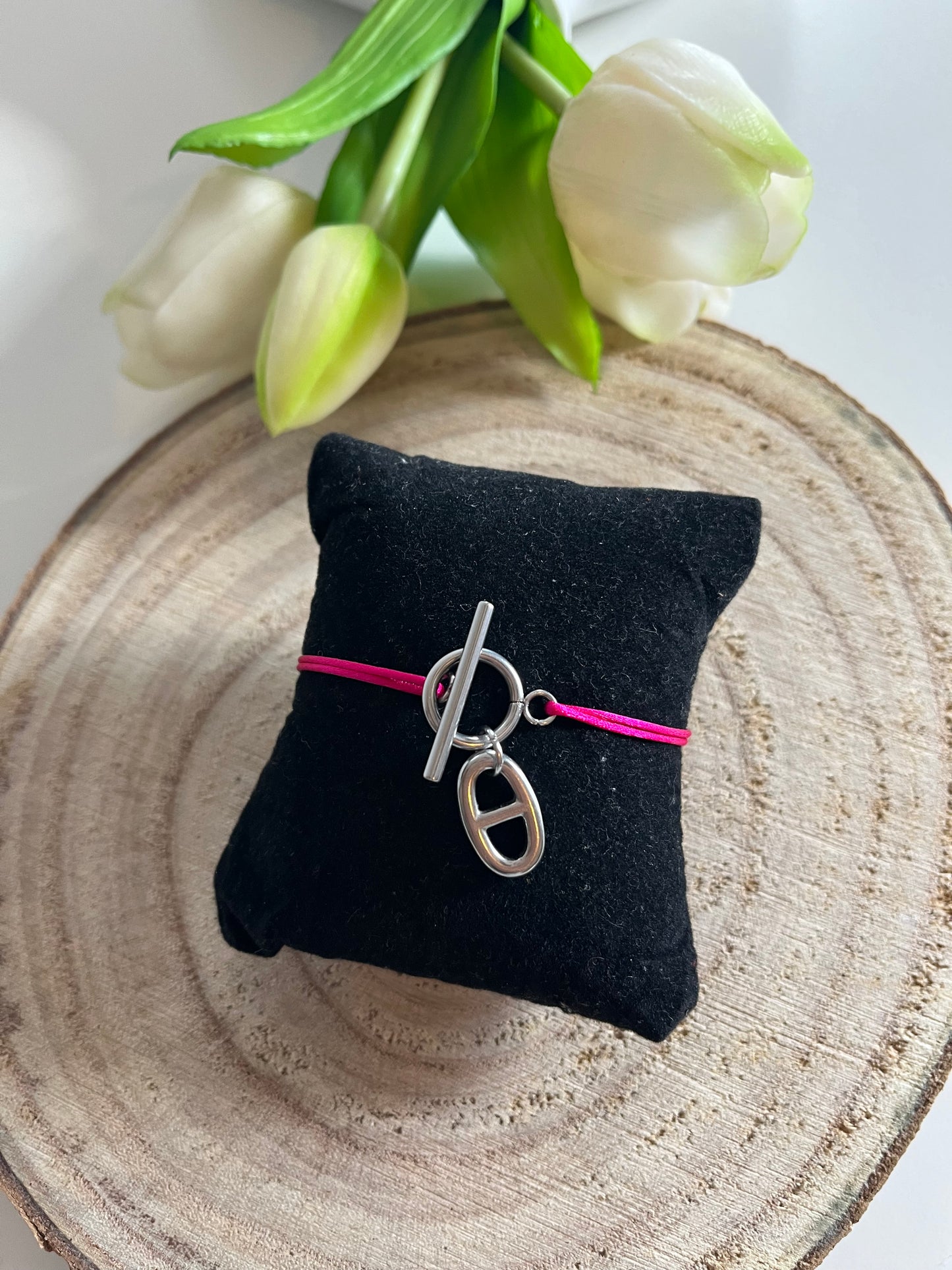 bracelet maille marine et toggle