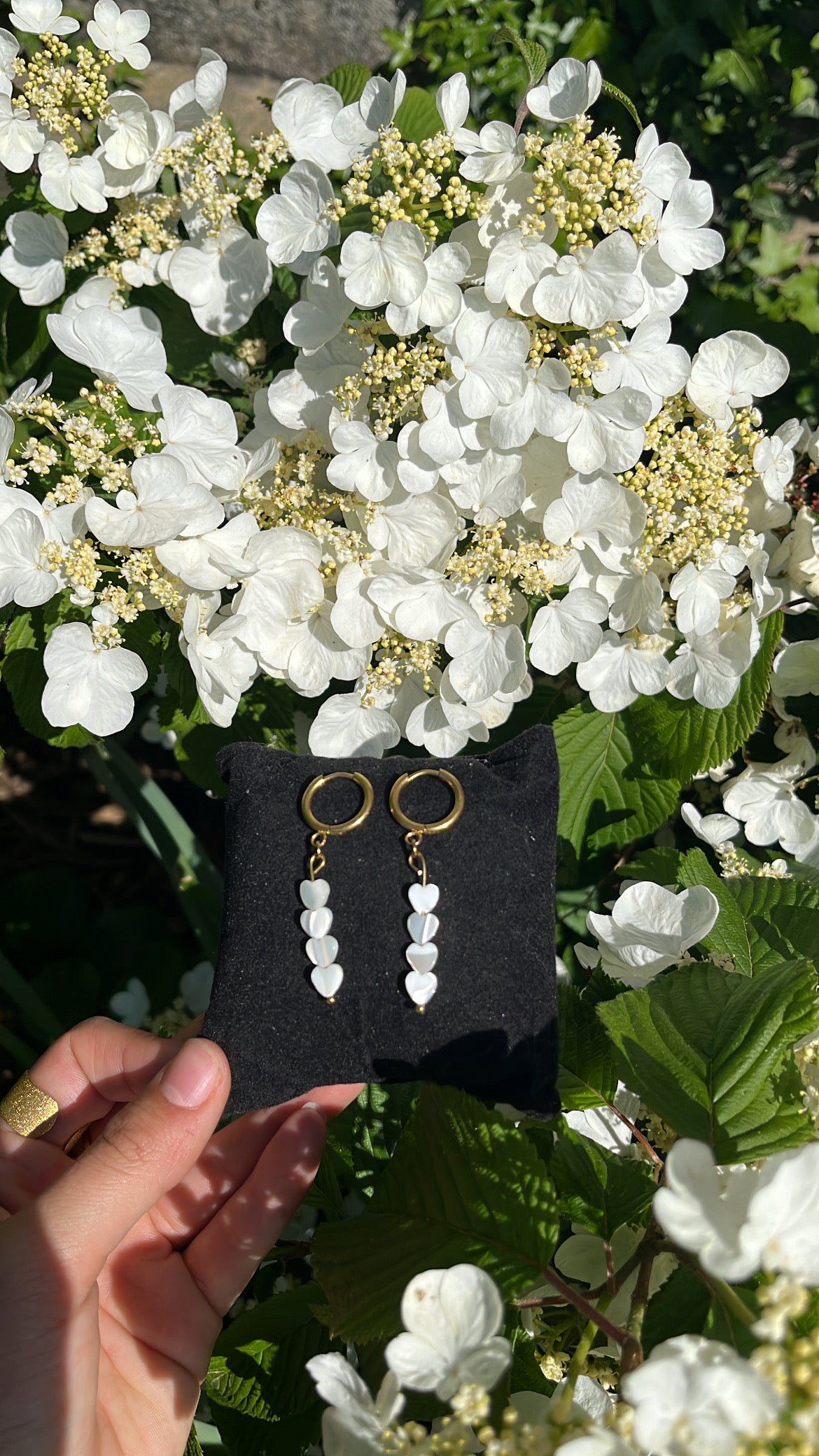 boucles doré coeur