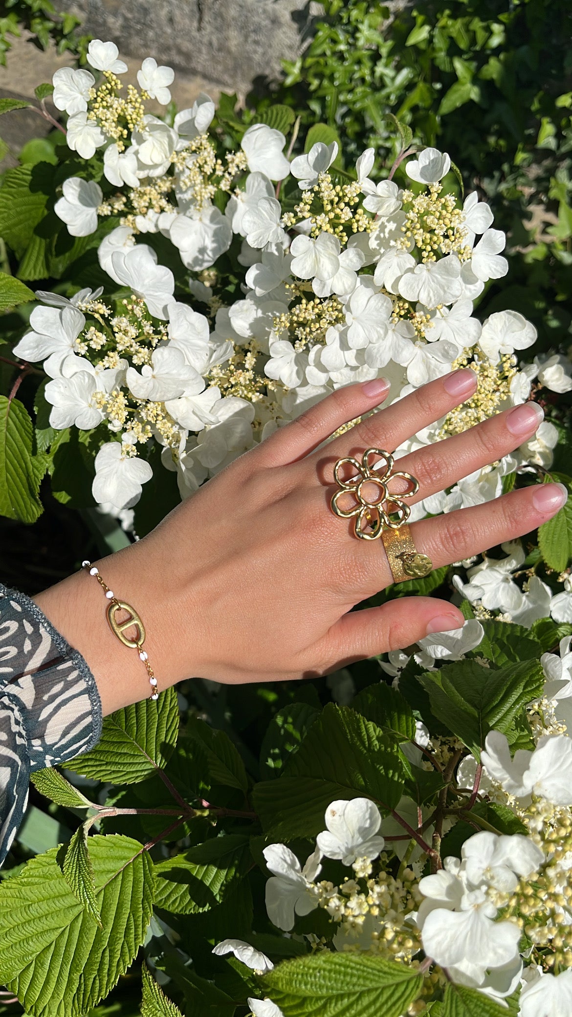 Bracelet maille marine doré