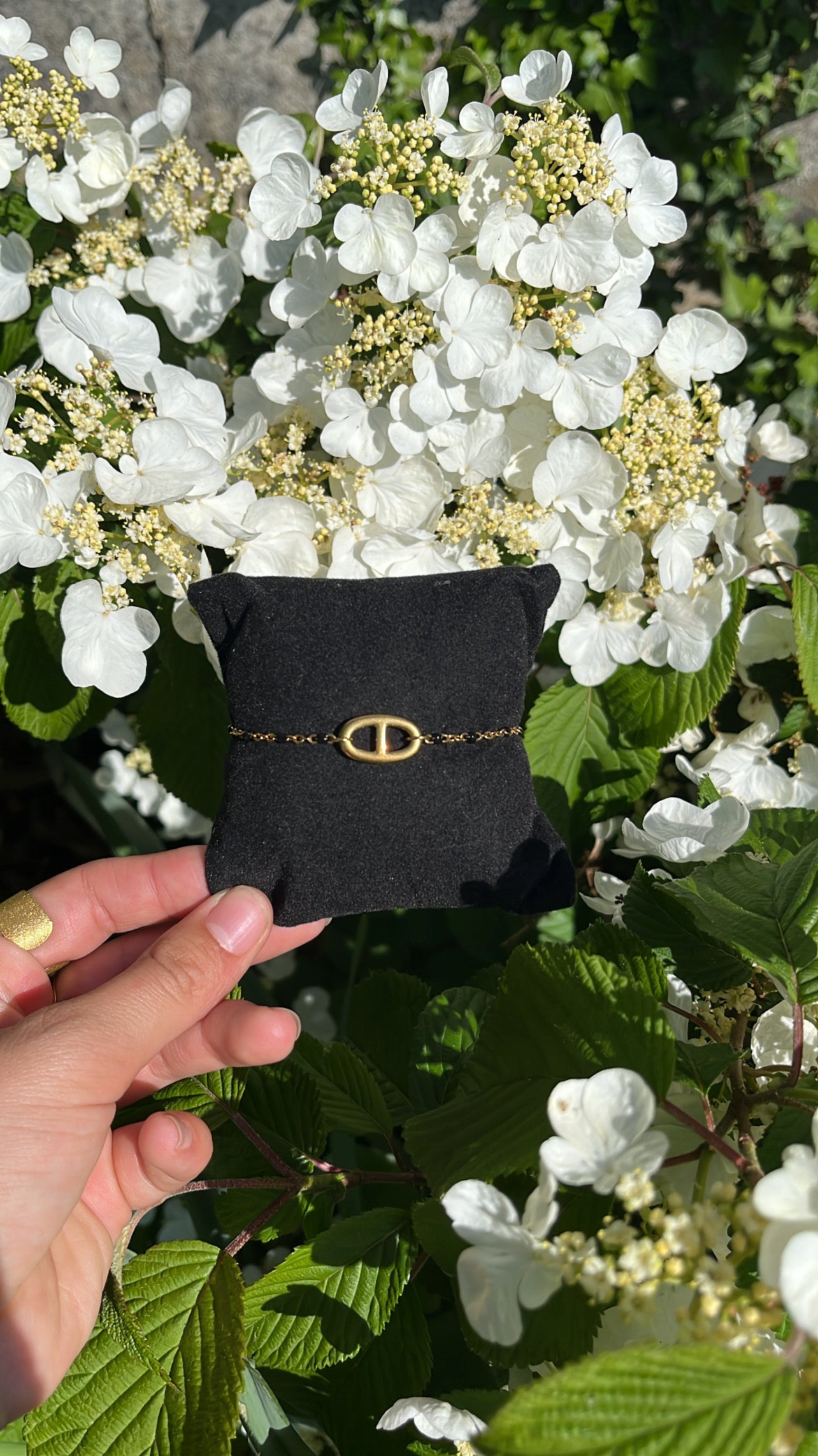 Bracelet maille marine doré