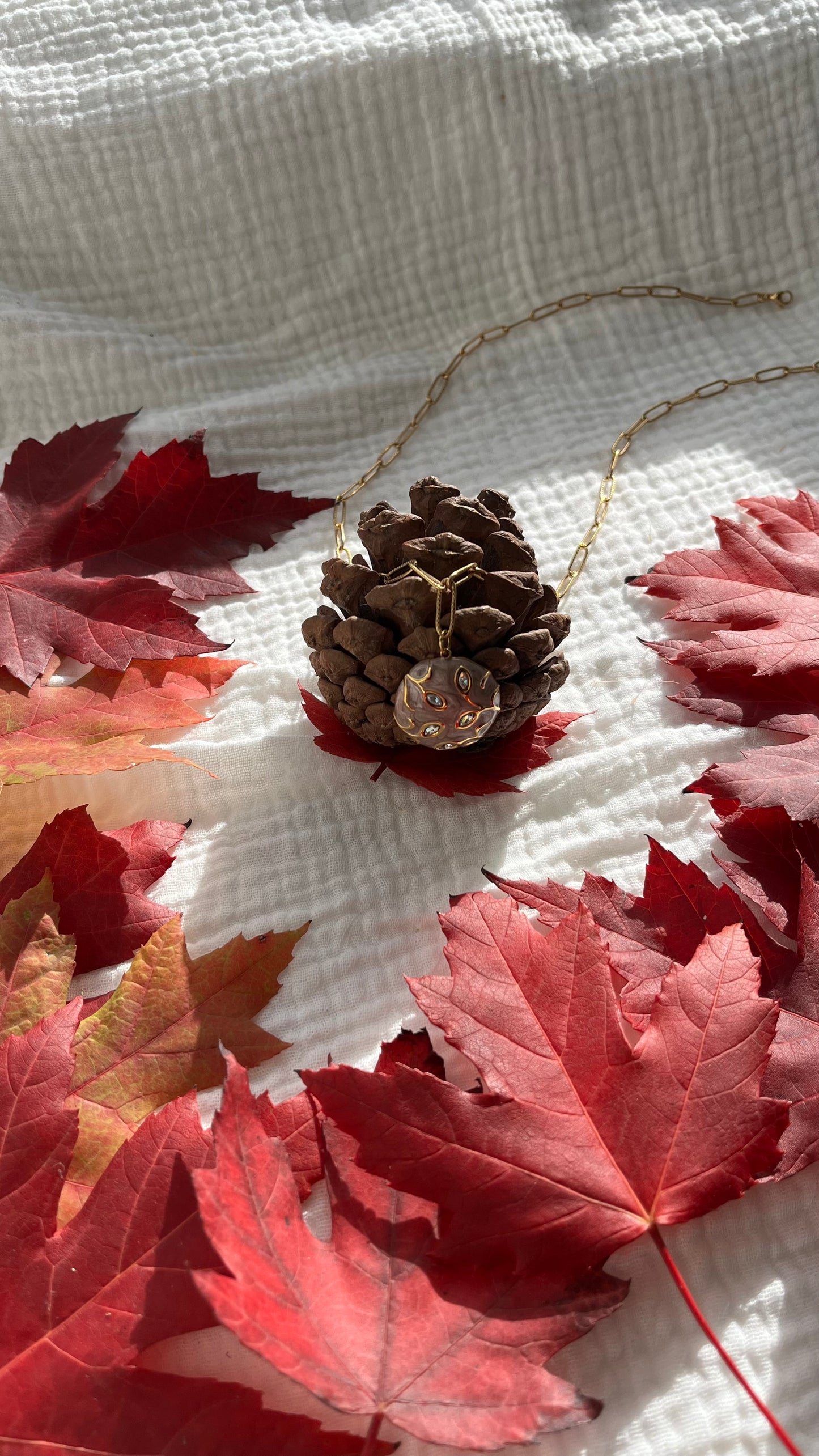 Sautoir feuilles d’Or