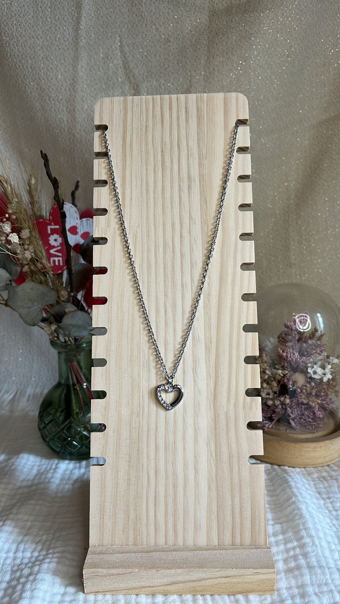 Collier Coeur Scintillant