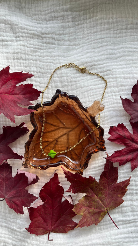 Collier trèfle perlée