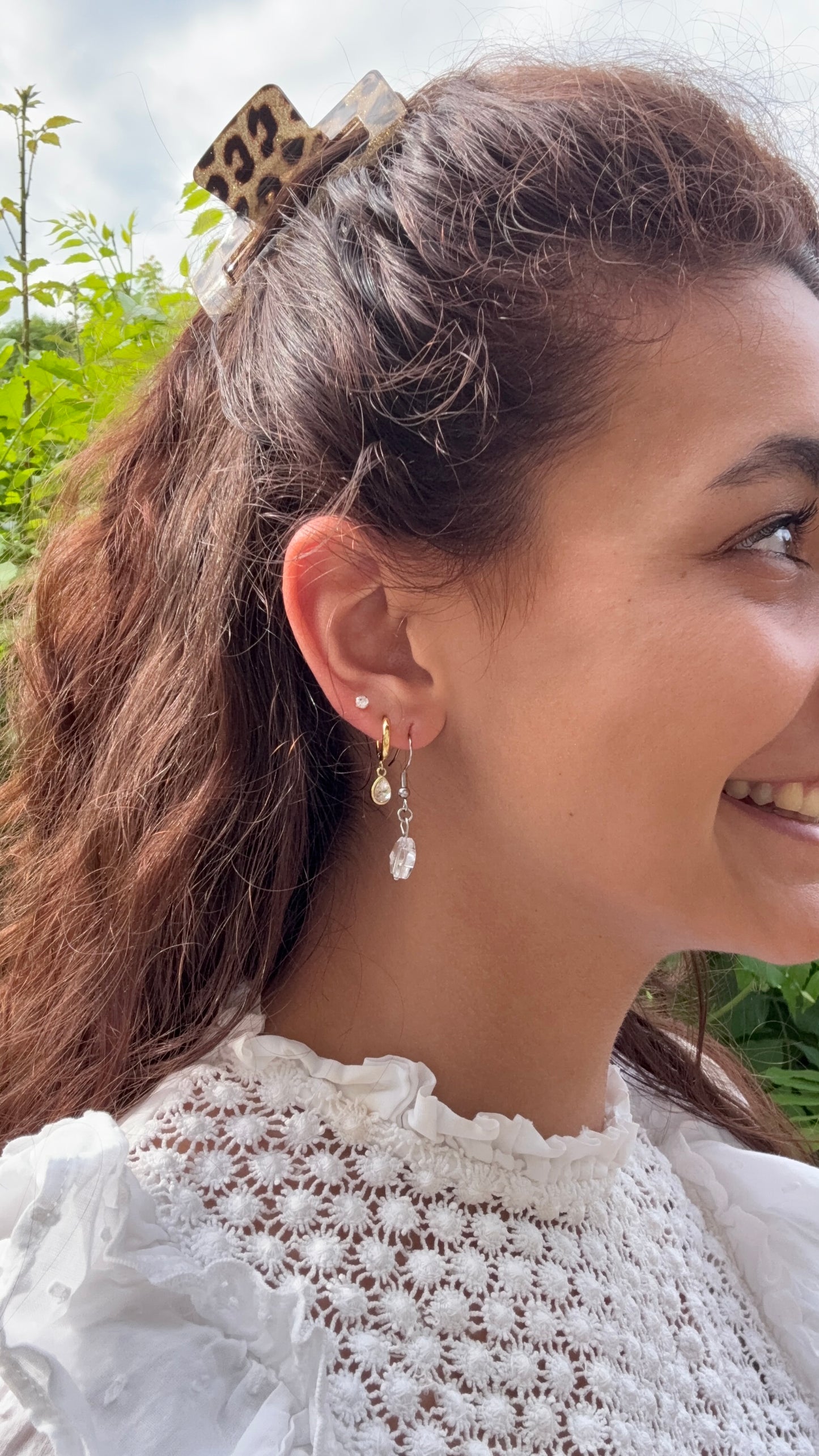 Boucle d’oreille jacqueline argenté