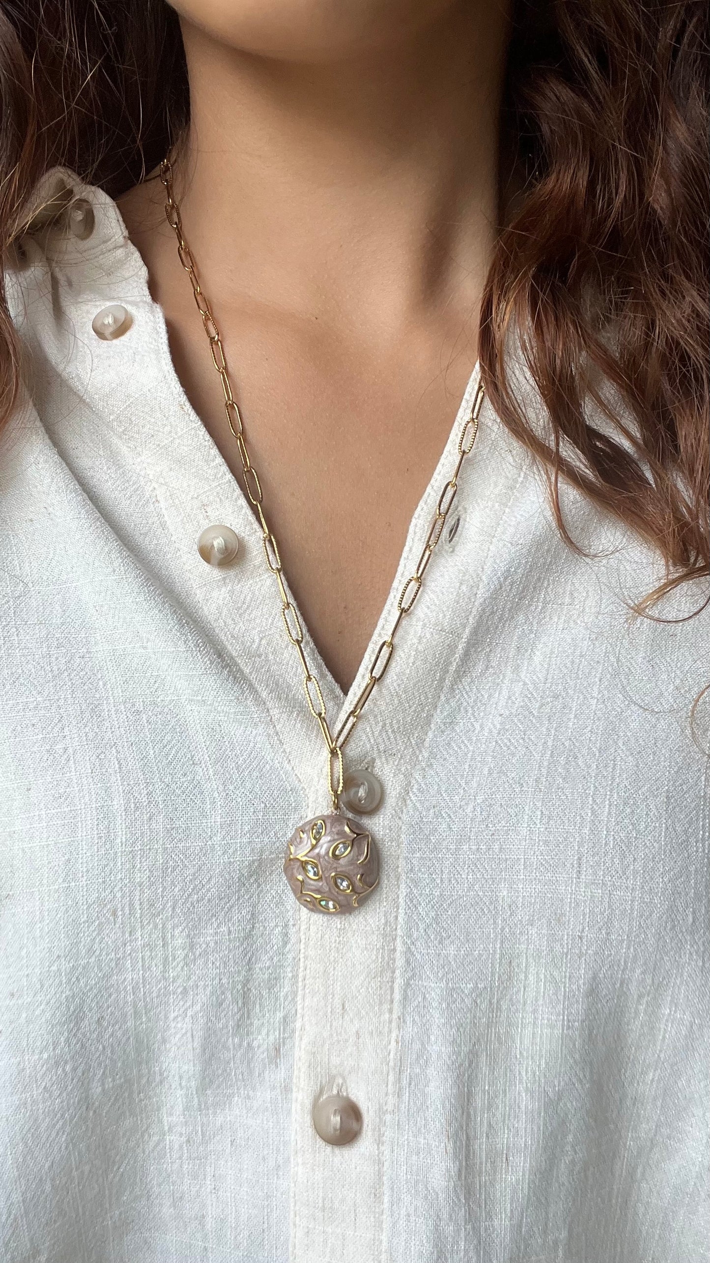 Sautoir feuilles d’Or