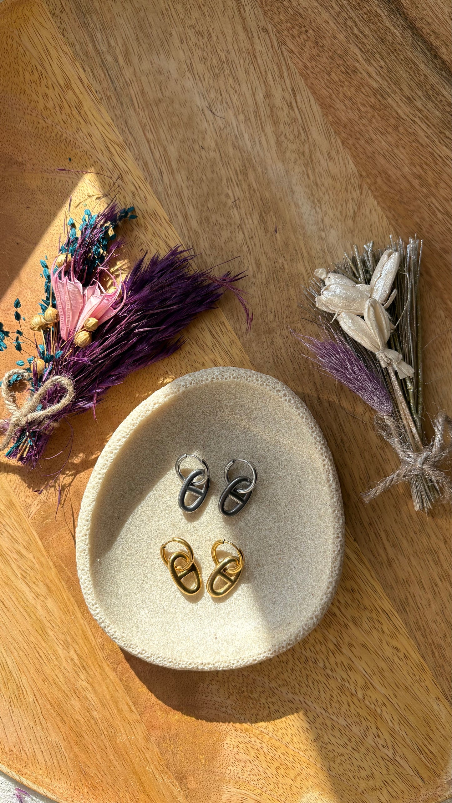 Boucles d’oreilles Maille marine