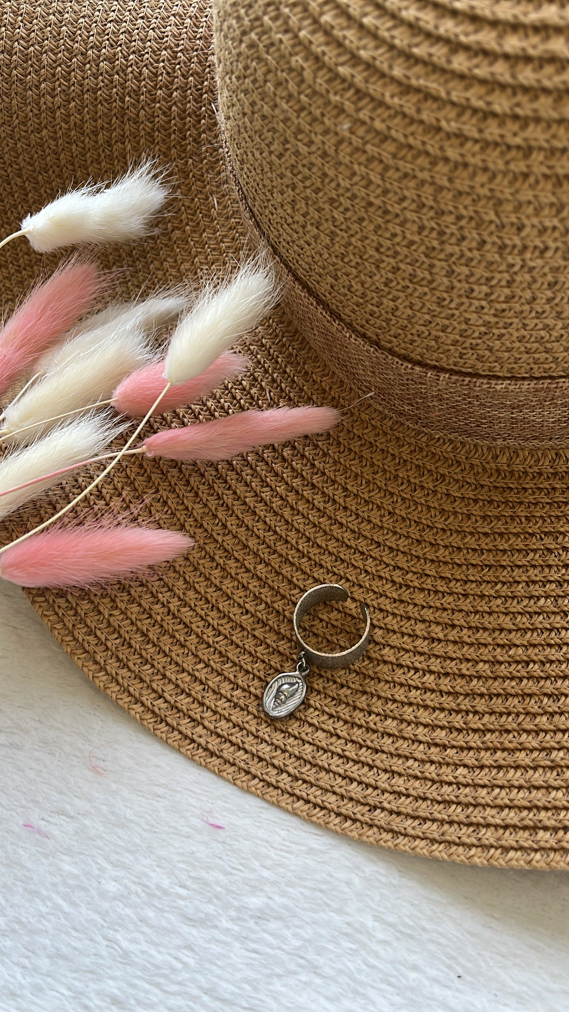 Bague breloque coquillage
