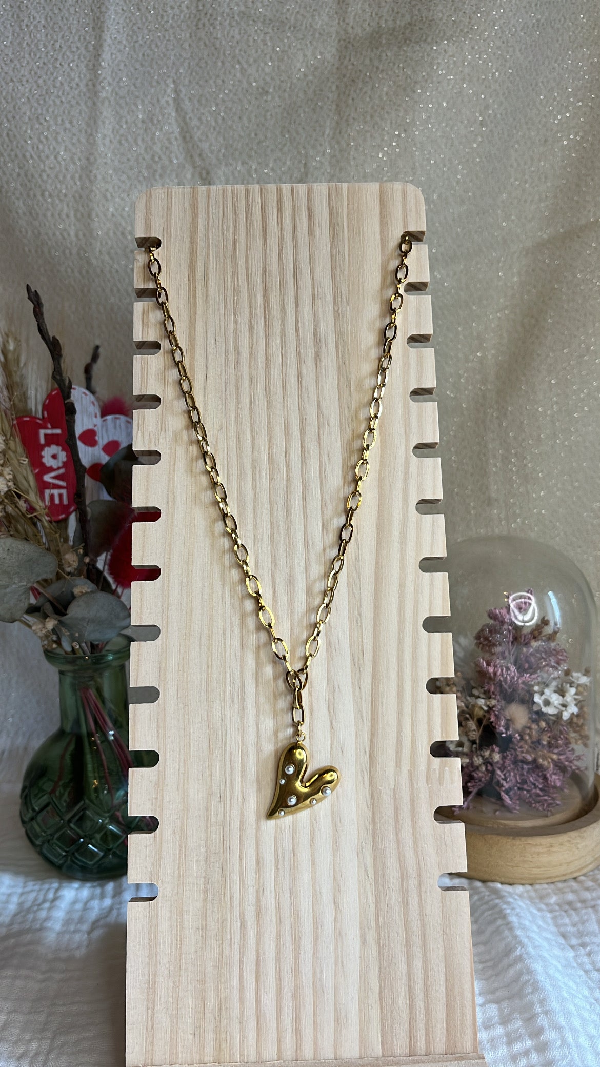 Collier Cœur de perle