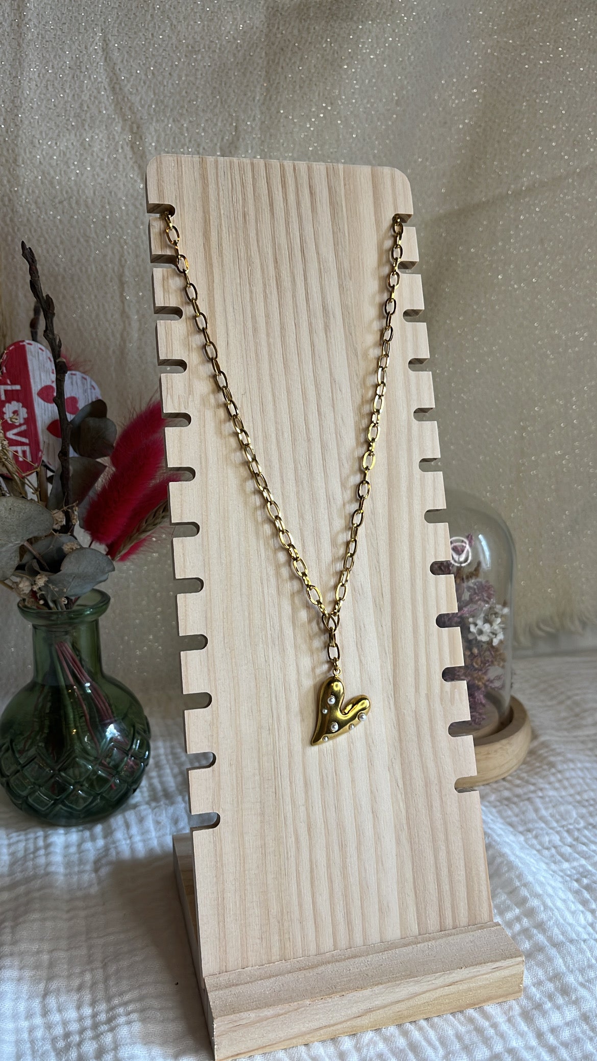 Collier Cœur de perle