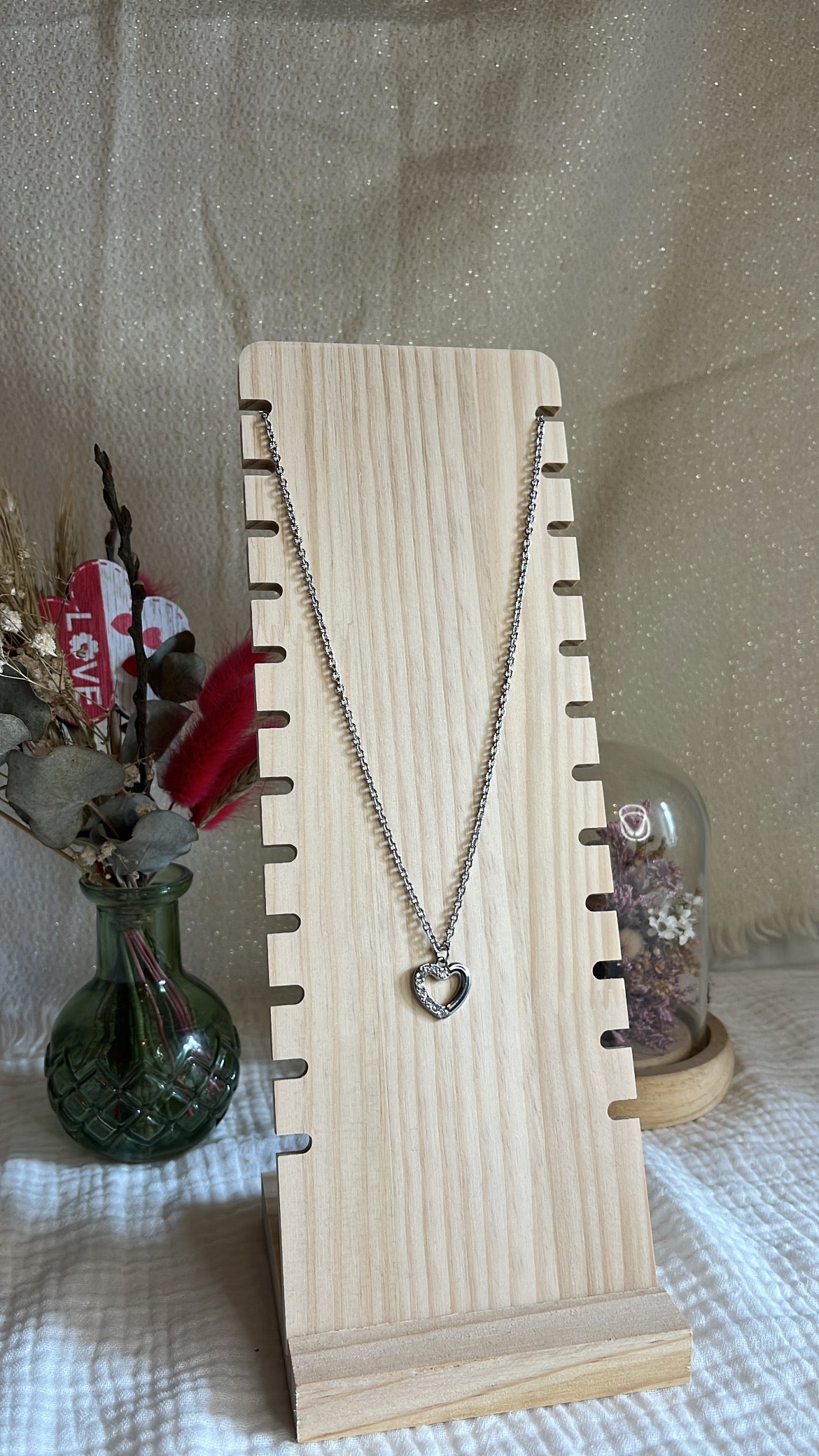 Collier Coeur Scintillant