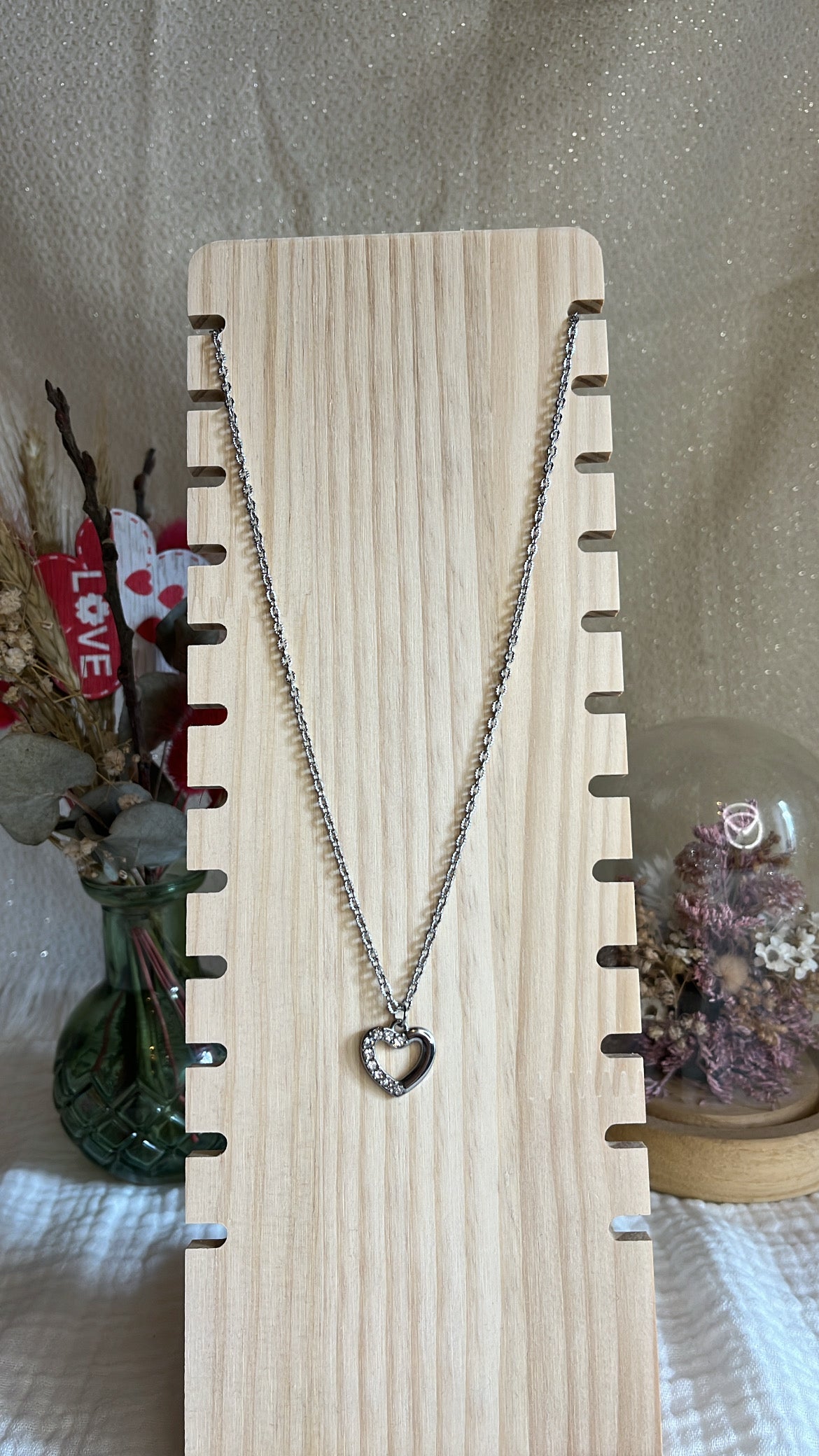 Collier Coeur Scintillant