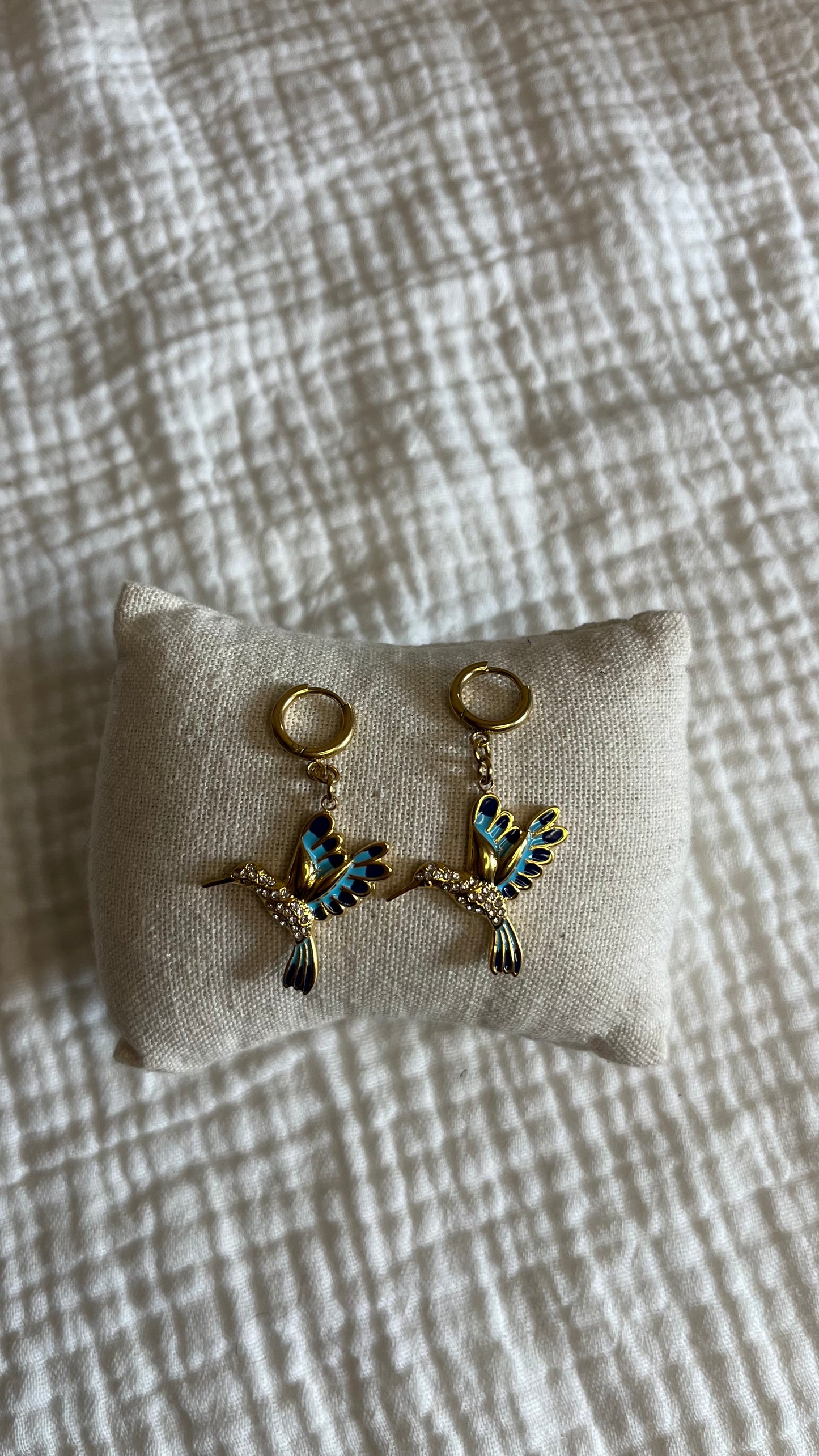 Boucle d'oreille Oiseau du Paradis