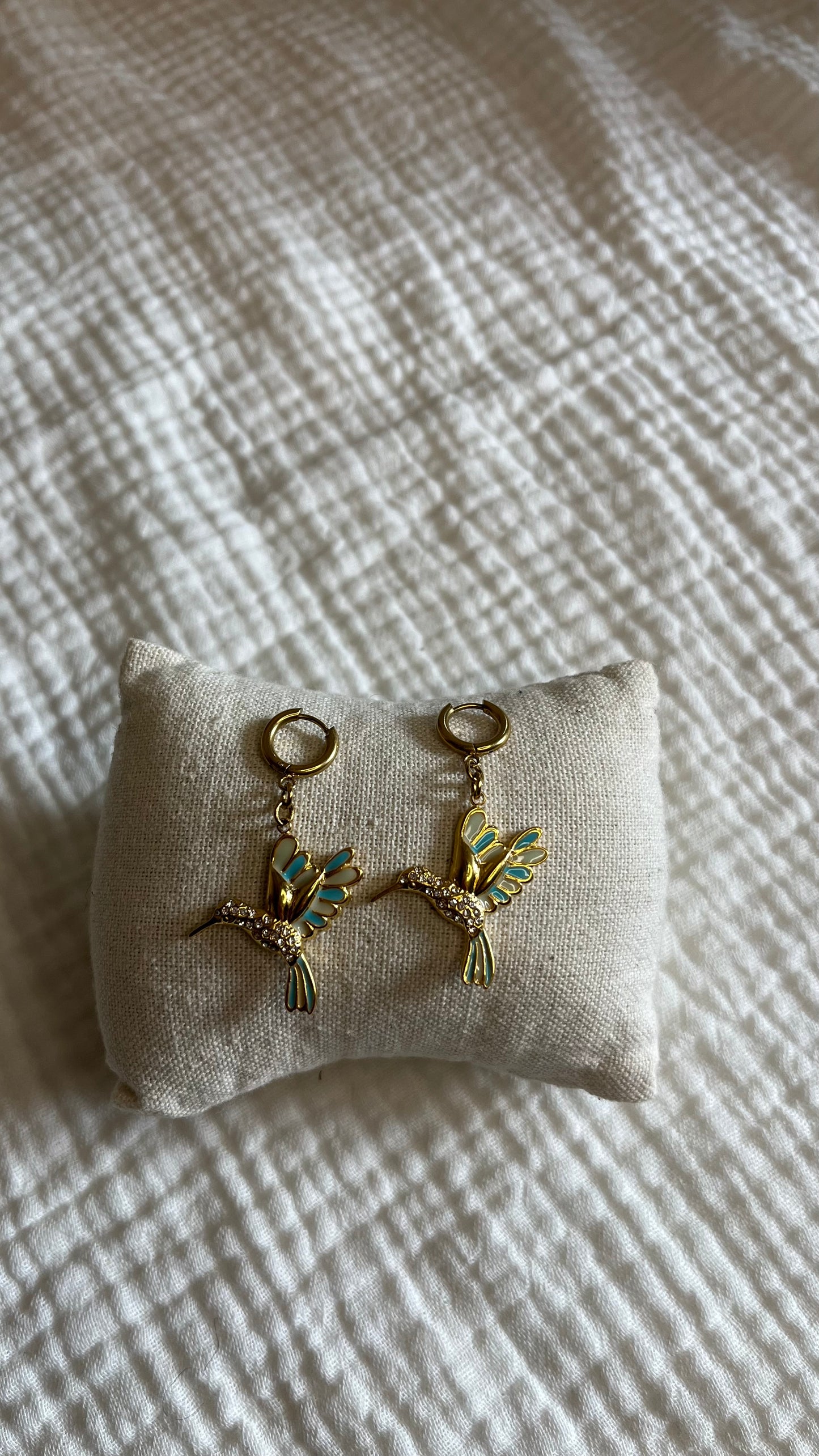 Boucle d'oreille Oiseau du Paradis