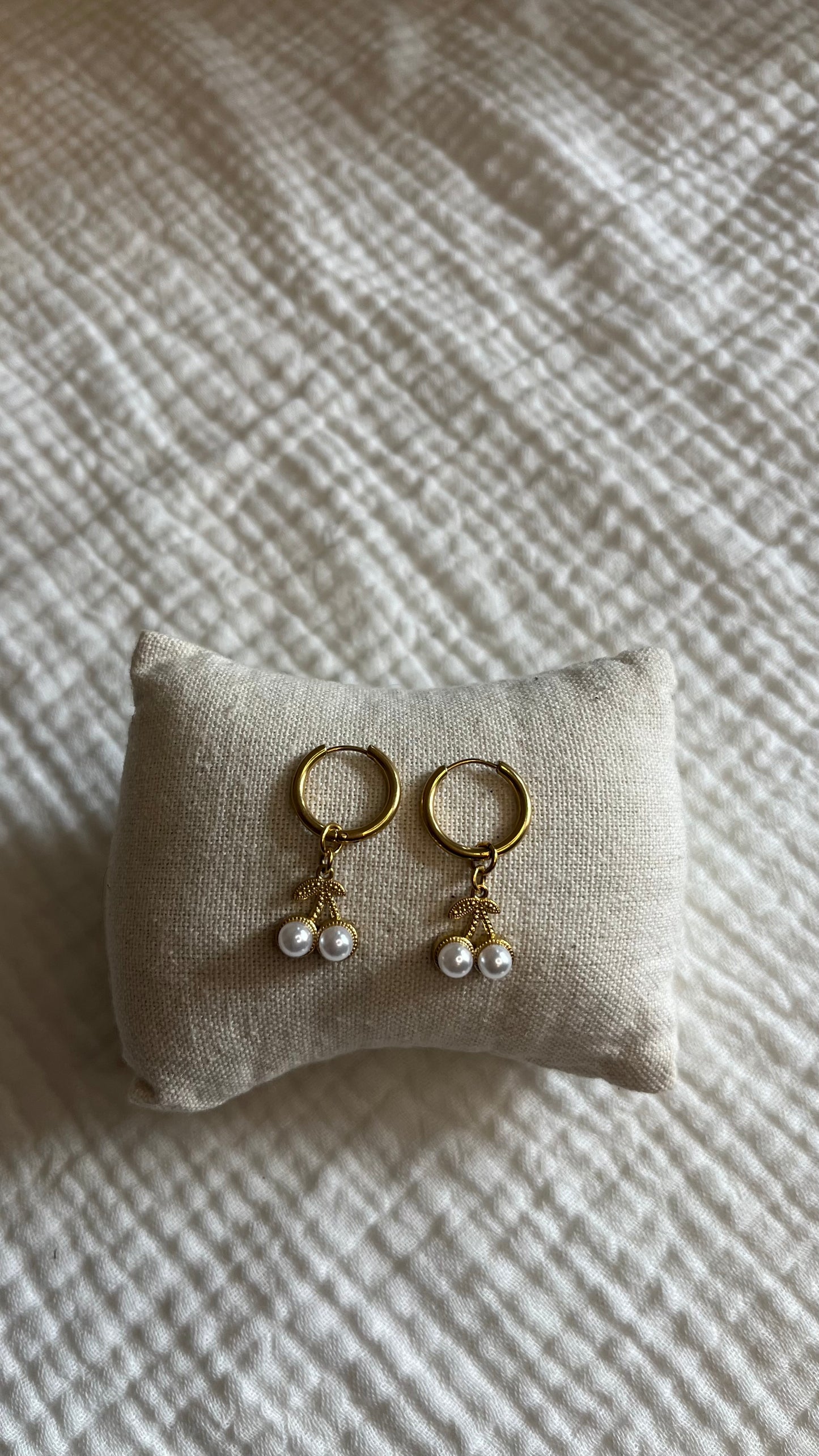 Boucle D'oreille Perle de Cerise