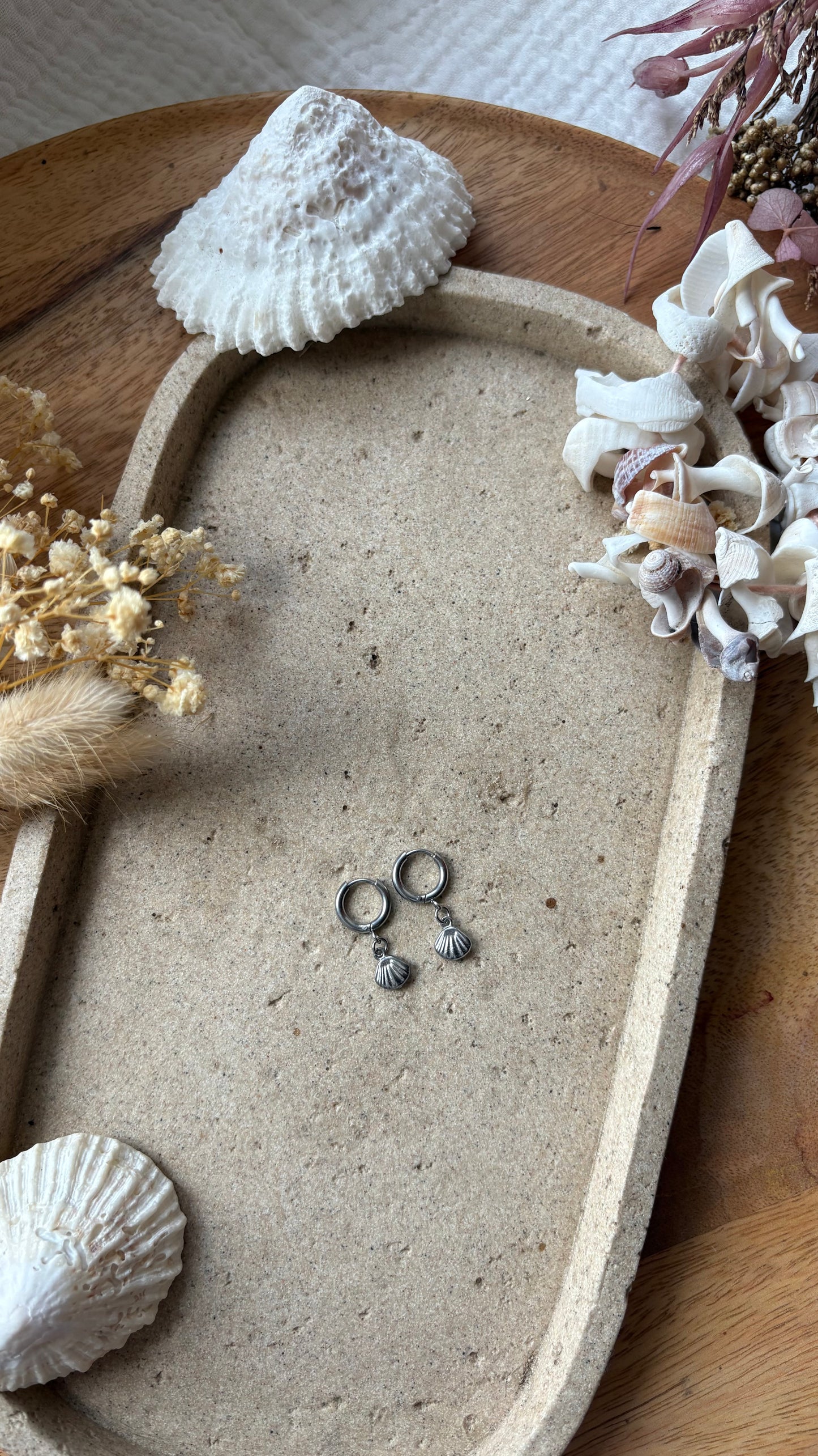 Boucle d’oreille Coquille D’Azur