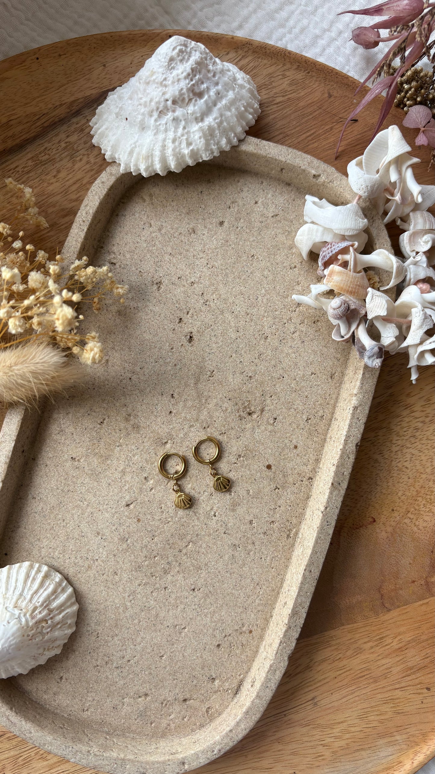 Boucle d’oreille Coquille D’Azur